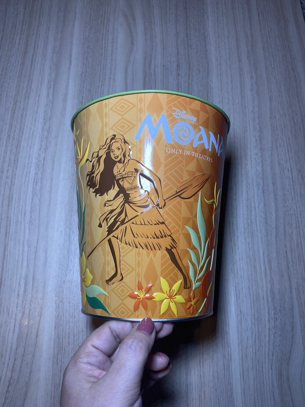 Disney Moana Live Action Popcorn Bucket Tin 130 oz Theatre Exclusive